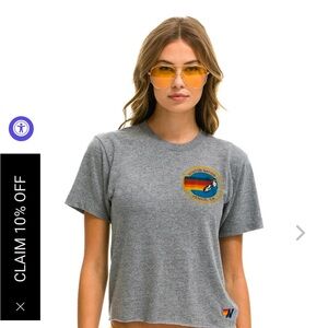 Aviator Nation Grey Logo Tee